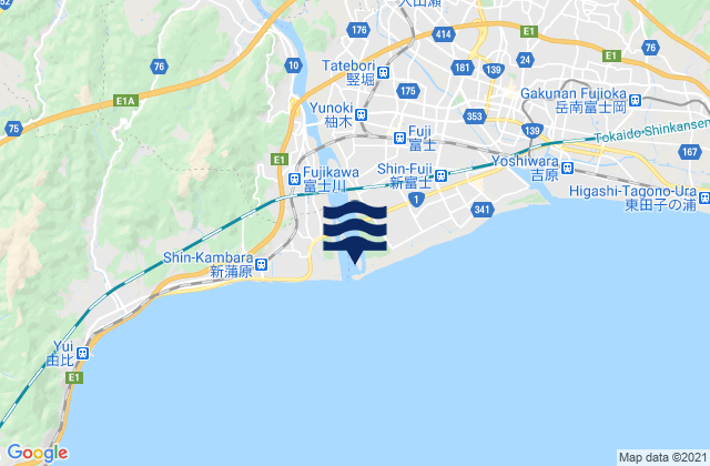 Mapa de mareas Fujinomiya, Japan