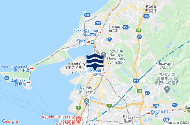 Mapa de mareas Fukuoka Prefecture, Japan