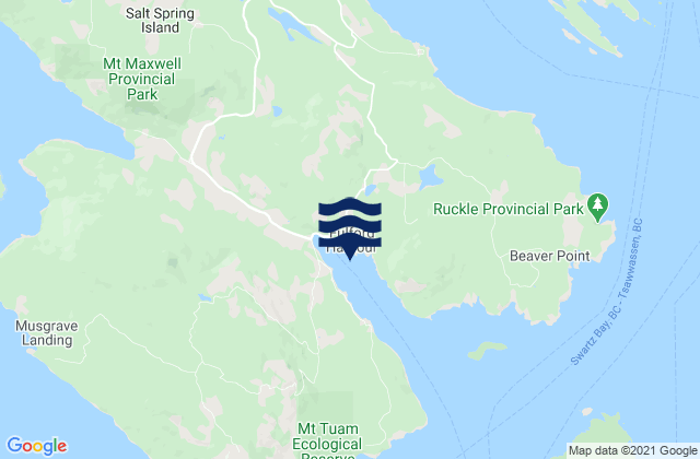 Mapa de mareas Fulford Harbour, United States