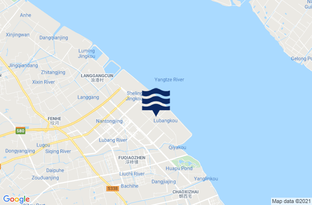 Mapa de mareas Fuqiao, China
