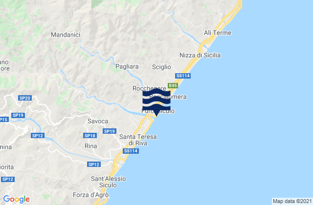 Mapa de mareas Furci Siculo, Italy