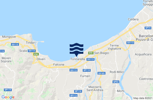 Mapa de mareas Furnari, Italy
