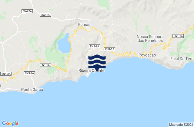 Mapa de mareas Furnas, Portugal