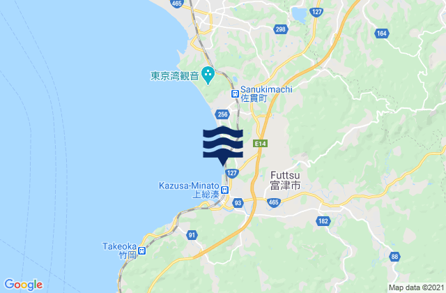Mapa de mareas Futtsu Shi, Japan