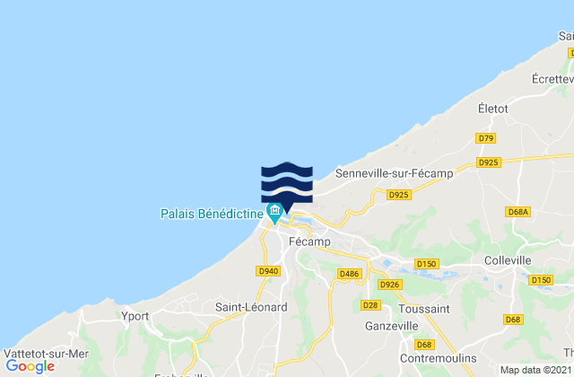 Mapa de mareas Fécamp, France