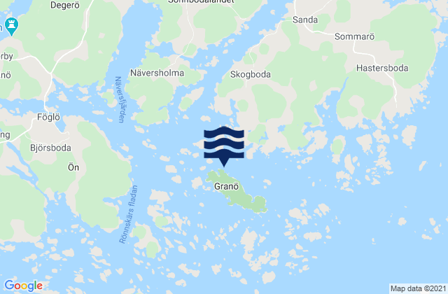 Mapa de mareas Föglö, Aland Islands