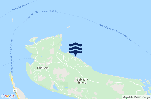 Mapa de mareas Gabriola Island, Canada