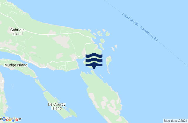Mapa de mareas Gabriola Passage, Canada