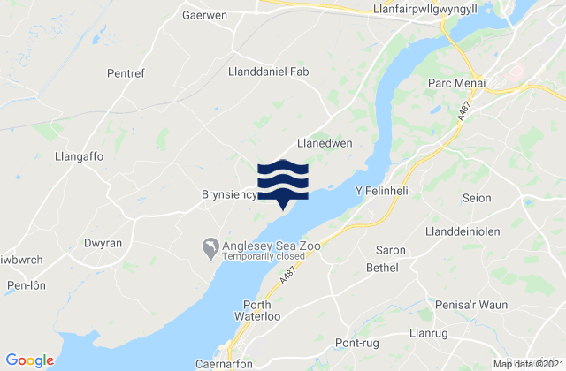 Mapa de mareas Gaerwen, United Kingdom