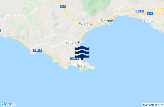 Mapa de mareas Gaeta, Italy