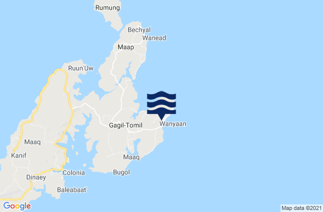 Mapa de mareas Gagil Municipality, Micronesia