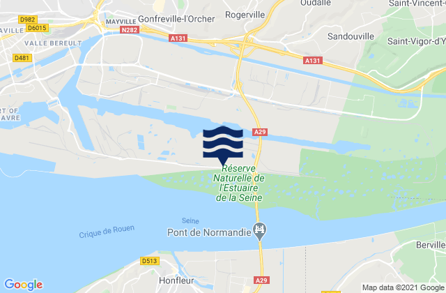 Mapa de mareas Gainneville, France