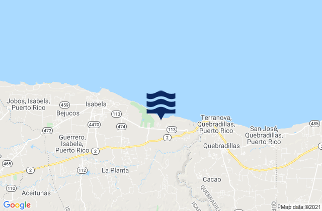 Mapa de mareas Galateo Alto Barrio, Puerto Rico