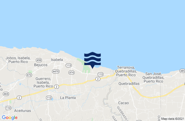 Mapa de mareas Galateo Bajo Barrio, Puerto Rico