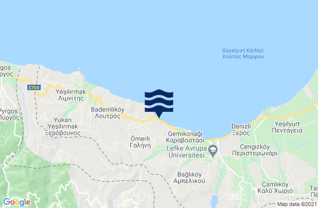 Mapa de mareas Galiní, Cyprus