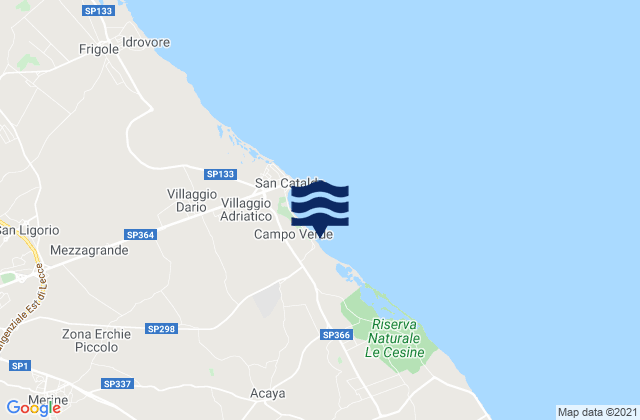 Mapa de mareas Galugnano, Italy