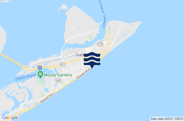Mapa de mareas Galveston - FlagshipPier, United States