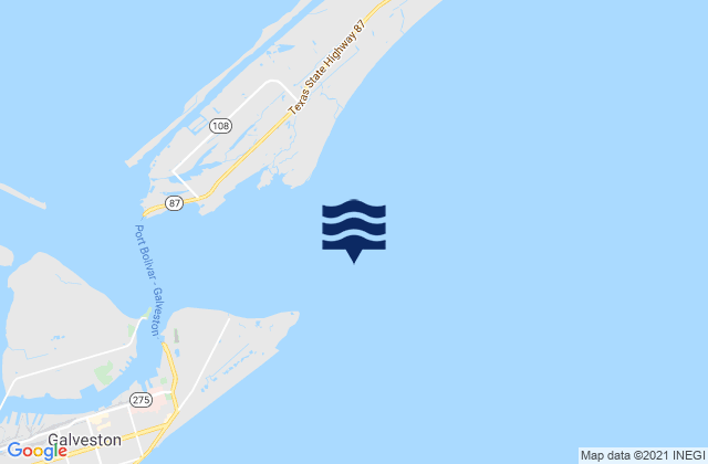 Mapa de mareas Galveston Bay Ent. (between jetties), United States