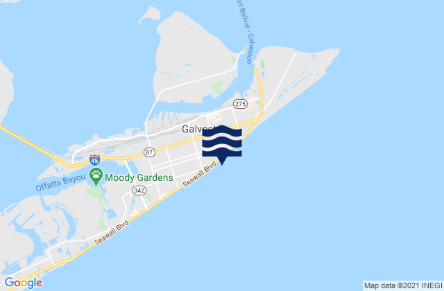 Mapa de mareas Galveston Pleasure Pier, United States