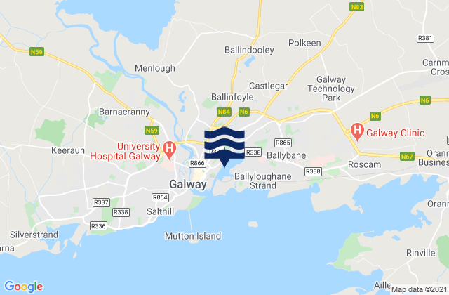 Mapa de mareas Galway City, Ireland