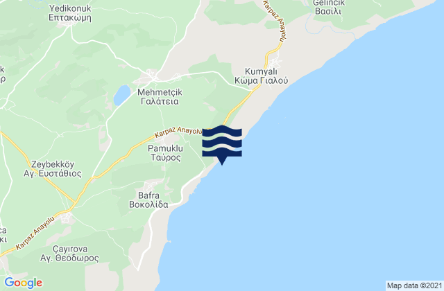 Mapa de mareas Galáteia, Cyprus