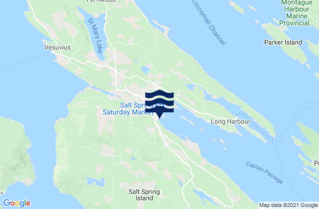 Mapa de mareas Ganges Harbour, Canada