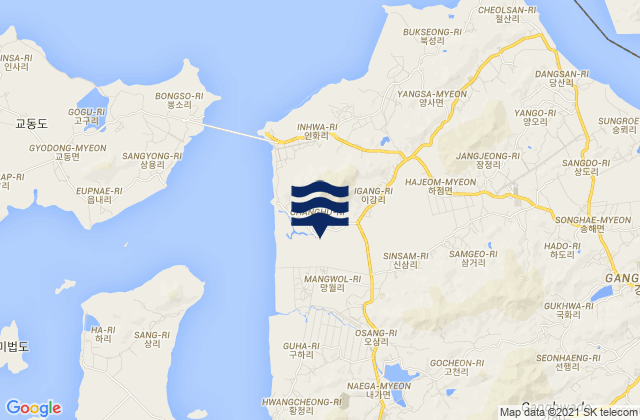 Mapa de mareas Ganghwa-gun, South Korea