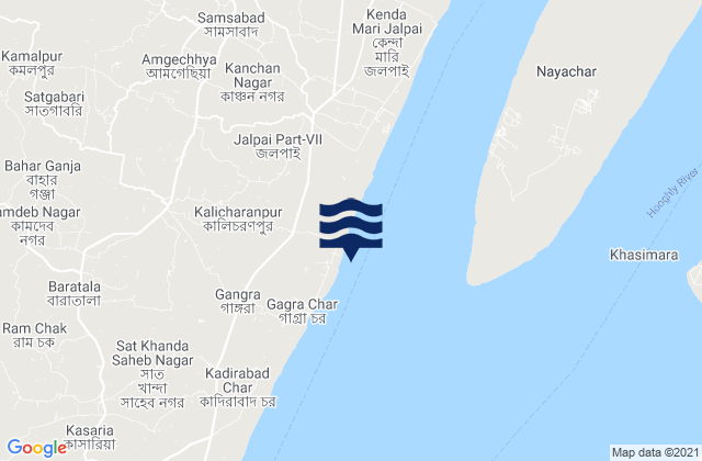 Mapa de mareas Gangra Semaphore, India