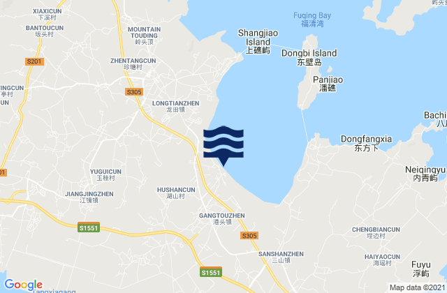 Mapa de mareas Gangtou, China