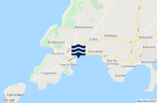 Mapa de mareas Gansey Bay Beach, Isle of Man