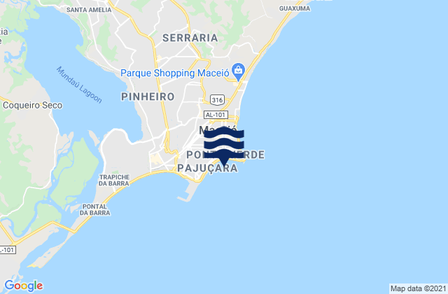 Mapa de mareas Garca Torta, Brazil