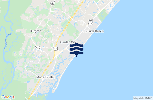 Mapa de mareas Garden City Pier (ocean), United States