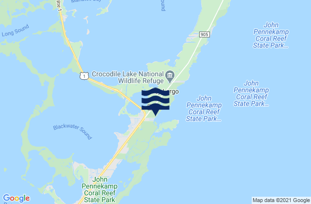 Mapa de mareas Garden Cove (Key Largo), United States