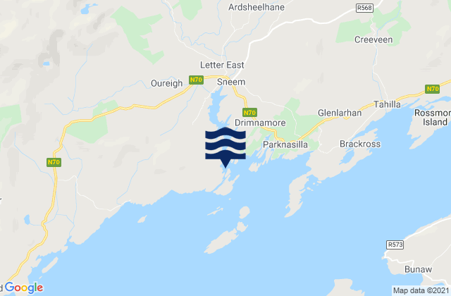 Mapa de mareas Garinish, Ireland