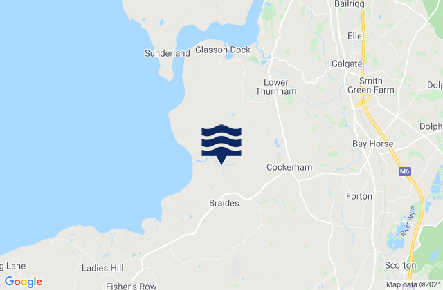 Mapa de mareas Garstang, United Kingdom