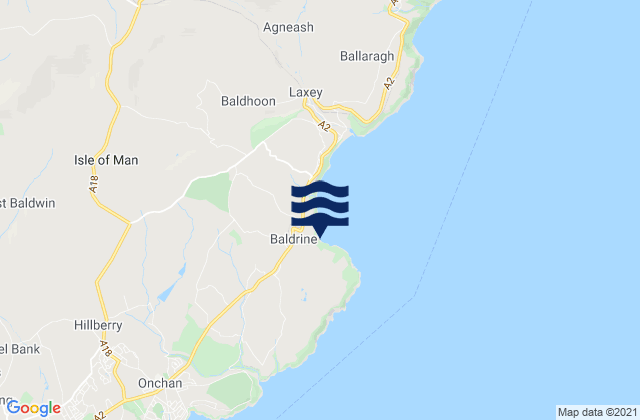 Mapa de mareas Garwick Bay Beach, Isle of Man