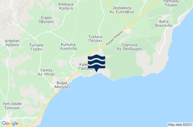 Mapa de mareas Gastriá, Cyprus