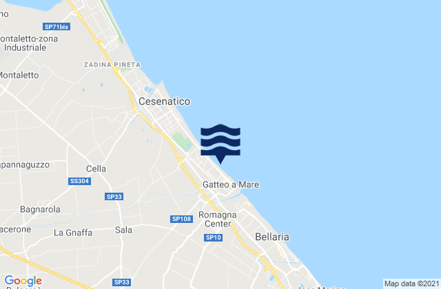 Mapa de mareas Gatteo-Sant'Angelo, Italy