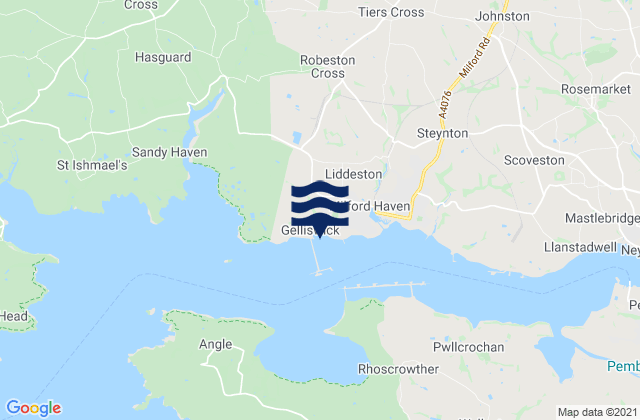 Mapa de mareas Gelliswick Bay, United Kingdom