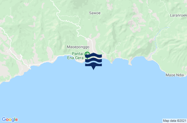 Mapa de mareas Gelu, Indonesia