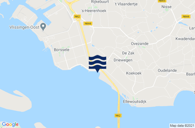 Mapa de mareas Gemeente Borsele, Netherlands