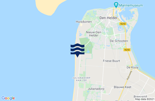 Mapa de mareas Gemeente Den Helder, Netherlands