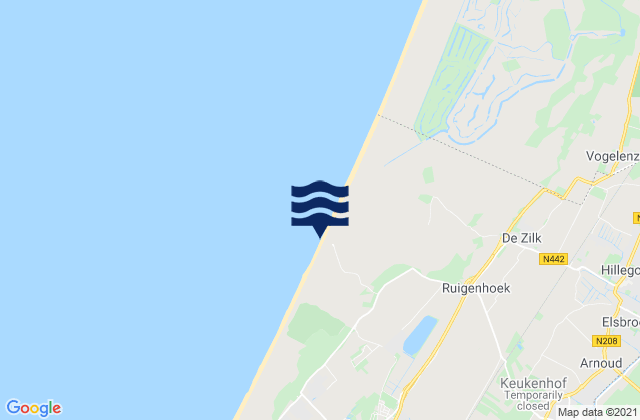 Mapa de mareas Gemeente Lisse, Netherlands