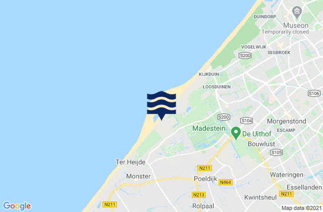 Mapa de mareas Gemeente Westland, Netherlands