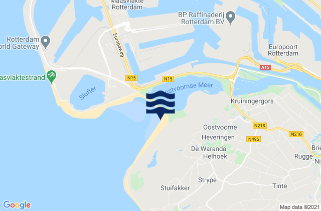 Mapa de mareas Gemeente Westvoorne, Netherlands