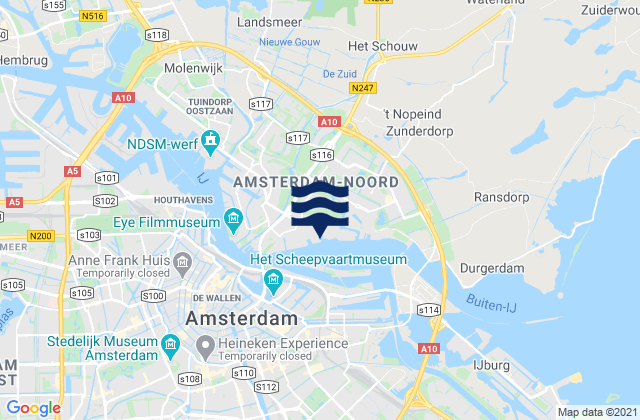 Mapa de mareas Gemeente Zaanstad, Netherlands