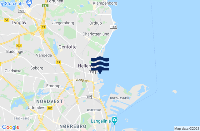 Mapa de mareas Gentofte Kommune, Denmark