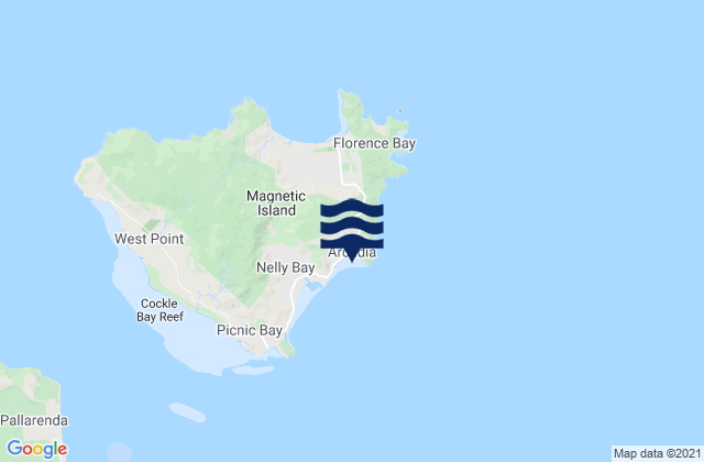 Mapa de mareas Geoffrey Bay, Australia