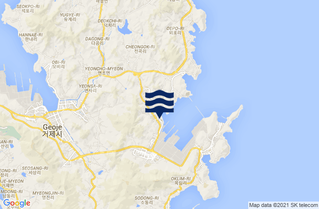 Mapa de mareas Geoje-si, South Korea