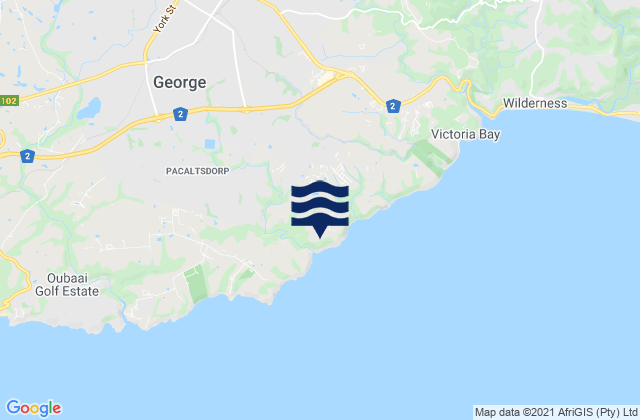 Mapa de mareas George, South Africa